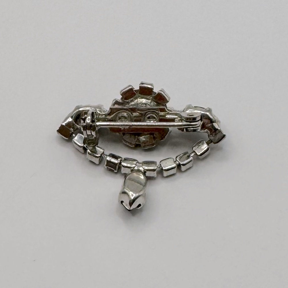 VINTAGE Crystal Dangle Brooch - Picture 10 of 12